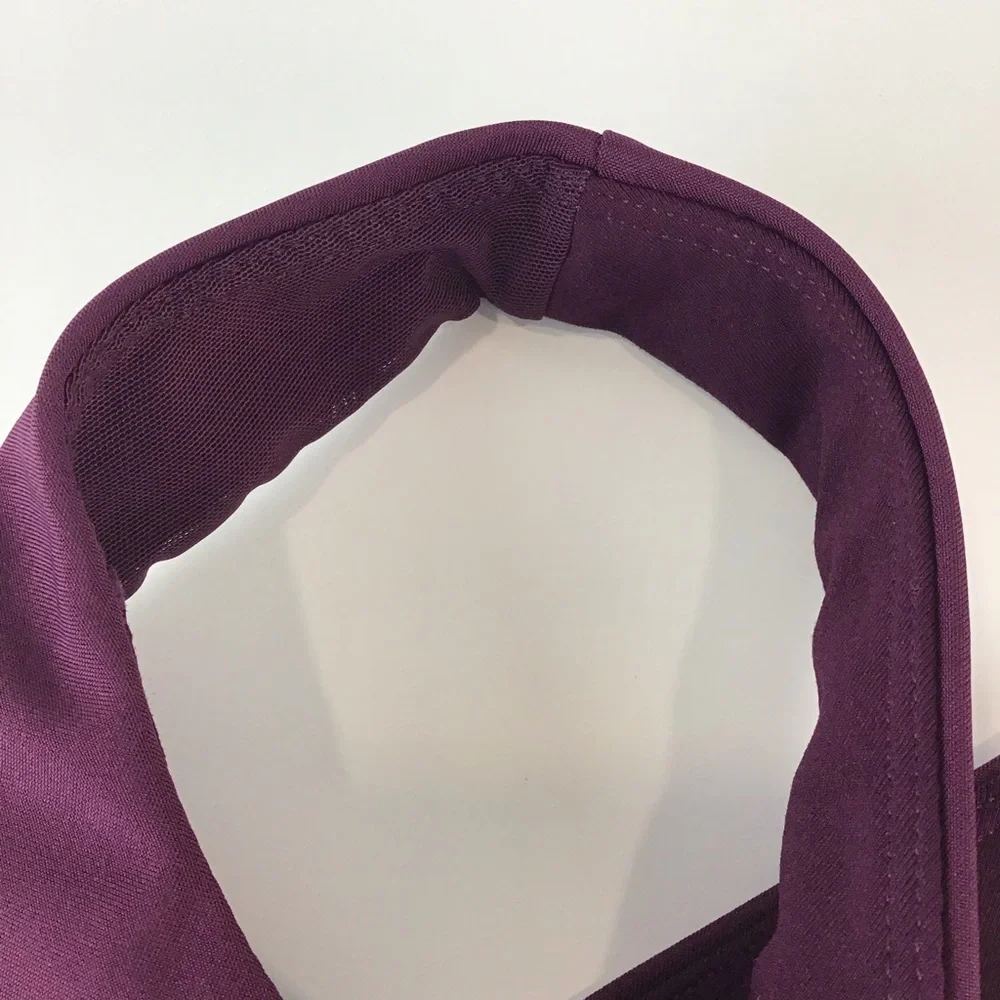 Fabletics No Bounce Burgundy High Impact Sports Bra | XL